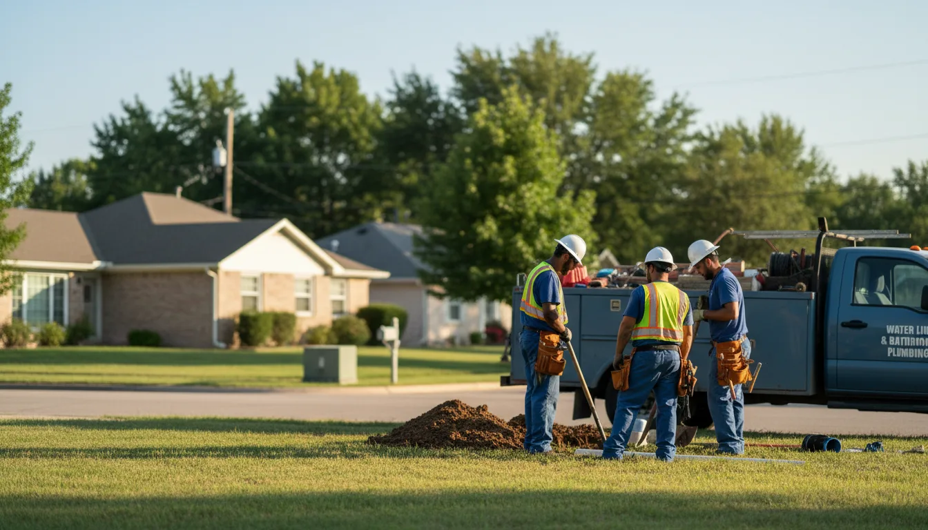 Residential water line and bathroom plumbing service in Rewey, WI